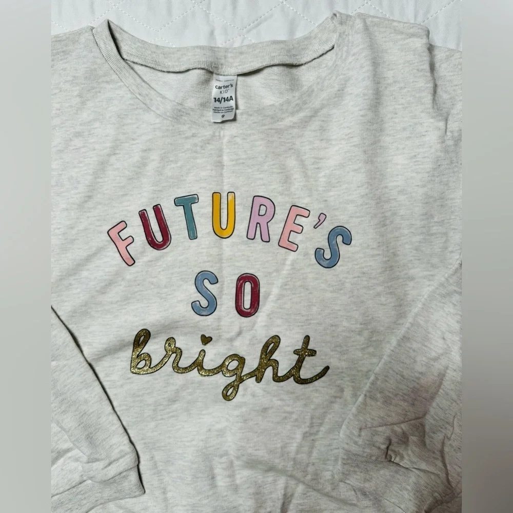 Carters‎ kid future so bright crewneck sweatshirt